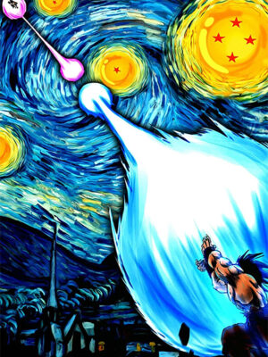 Songoku Starry lights Dragon Ball Poster