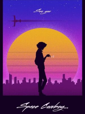 Space Cowboy Retro Poster