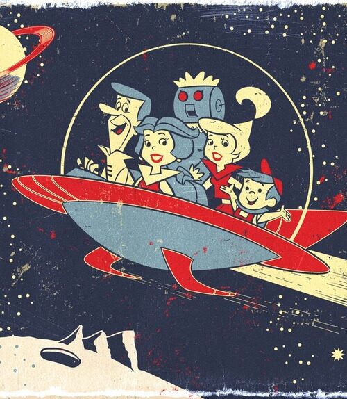 Space Trip The Jetsons family Poster