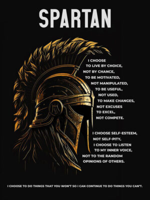 Spartan motivational Quote Poster