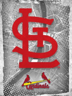 St. Louis Cardinals Major Basketball League City Maps Crests Poster