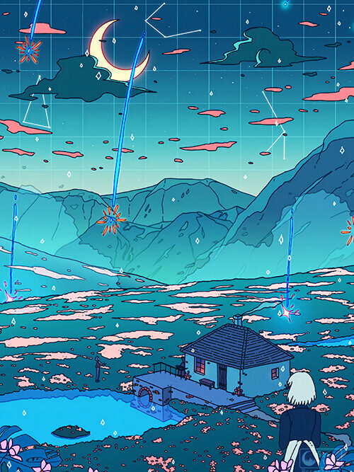 Star Shower Pop Pastel Poster
