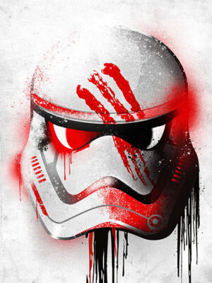 Star wars Finn Stormtrooper Graffitti Helmet Poster