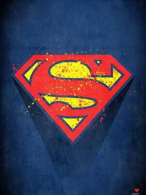 Splattered Symbol of Hope Superman Poster