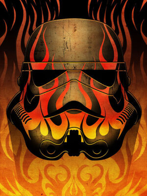 Star wars Stormtrooper Flames Poster