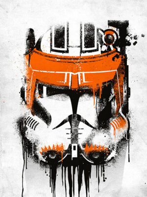 Star wars Stormtrooper Commander Cody Graffitti Helmet Poster