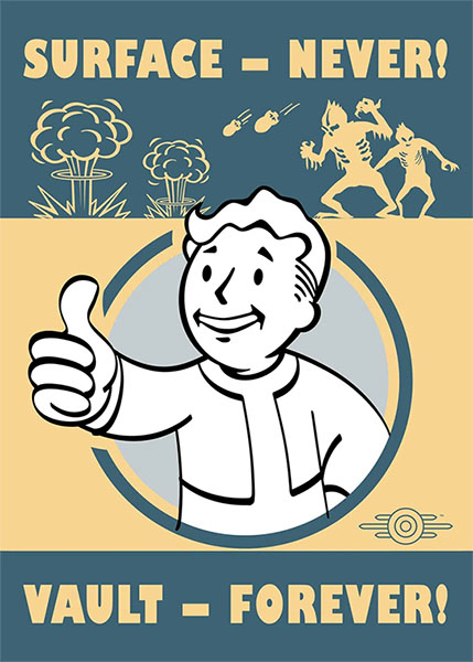 Stay in Your Vault not on Surface Gaming Poster