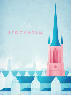 Stockholm Sweden Minimalist Travel Poster