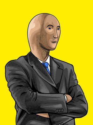 Stonks Guy Meme Poster