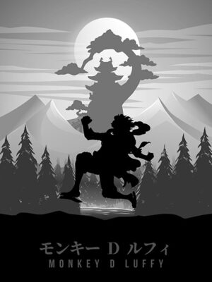 Straw hat Luffy Gear 5 Minimal One Piece Poster