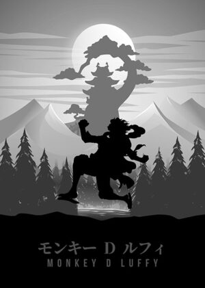Straw hat Luffy Gear 5 Minimal One Piece Poster