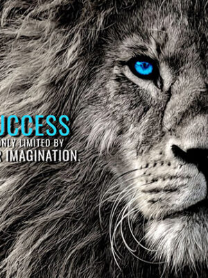 Success is only imagined by your imagination animal motivational Poster