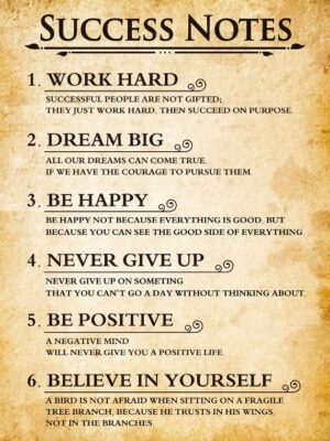 Success Notes Retro Dsn Poster