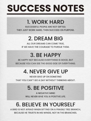 Success Notes Simple Dsn Poster