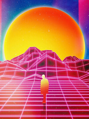 Sunrise Retro Wave Sunset Poster