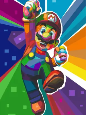 Super Mario Bross Pop Art Poster
