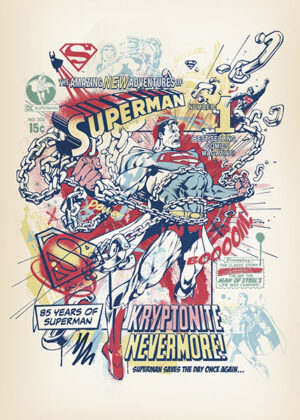 Superman 85 years of Super Strength Poster