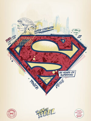 Superman 85th anniversary logo Poster