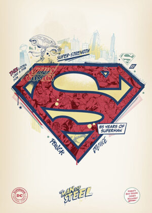 Superman 85th anniversary logo Poster
