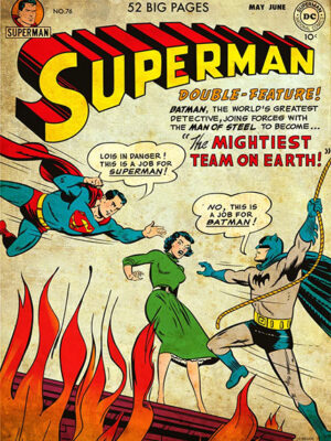 Superman and Batman Comics Poster