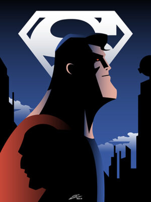 Superman Man of Steel Comic art Poster