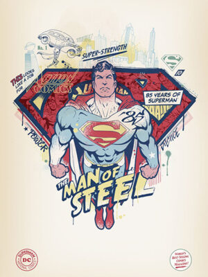 Superman Man of Steel Comic Poster