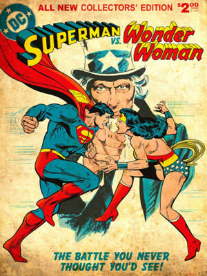 Superman vs Wonder Woman Battle of fists Poster