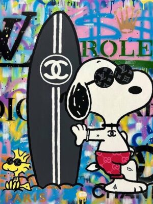 Surfs Up Snoopy Poster