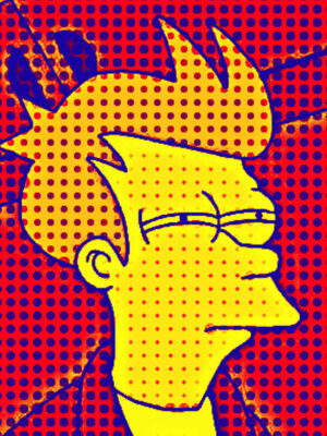Suspicious Fry futurama Poster