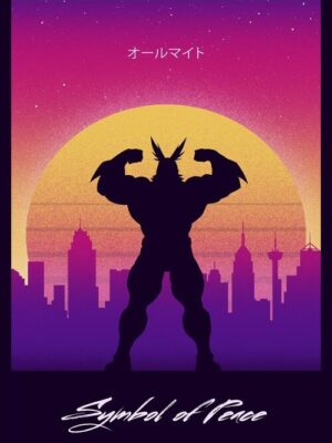 Symbol of Peace My hero academia Retro Poster