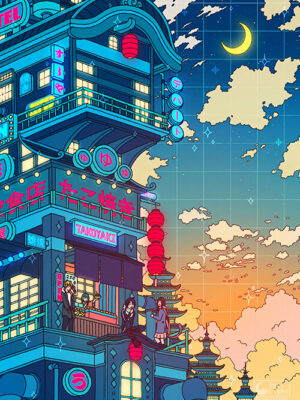 Takoyaki Stand Pop Pastel Poster
