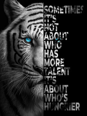 Talent or Hungry animal motivational Poster