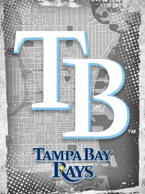 Tampa Bay Rays Major Basketball League City Maps Crests Poster