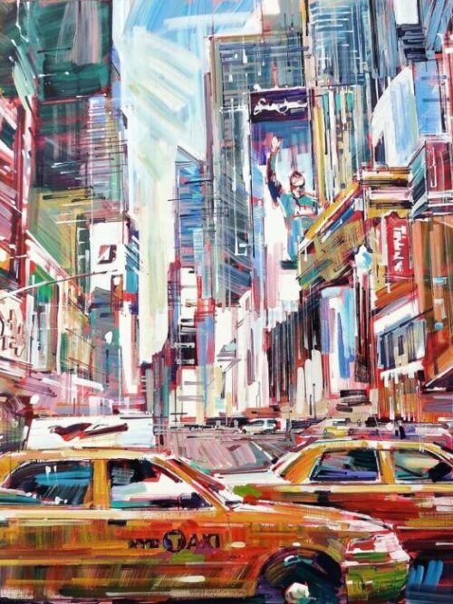 Taxi Ride Around Newyork Poster