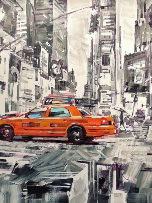 Taxi Ride Around Newyork Poster