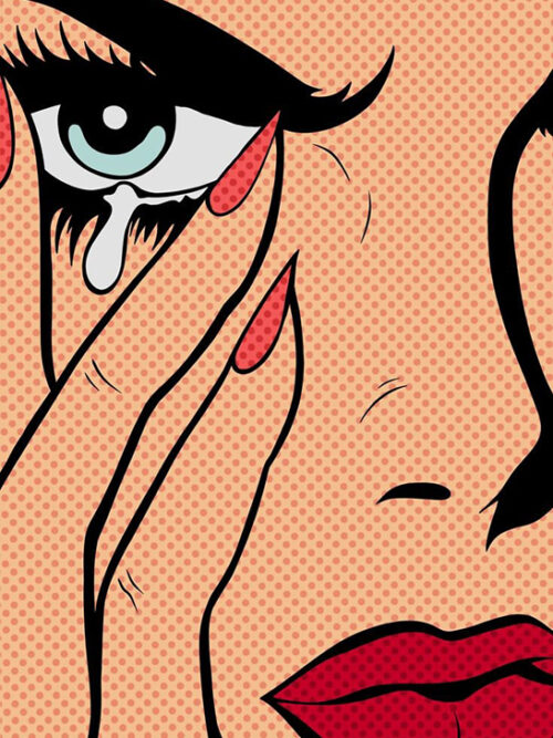 Tears Retro Comics Pop Art Poster