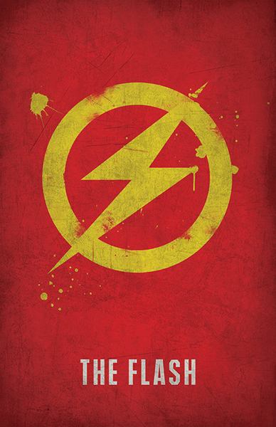The Flash Minimal Logo Poster