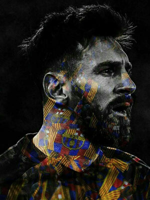 The Goat Lionel Messi FCB Soccer Poster