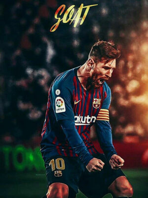The GOAT Lionel Messi Football Poster