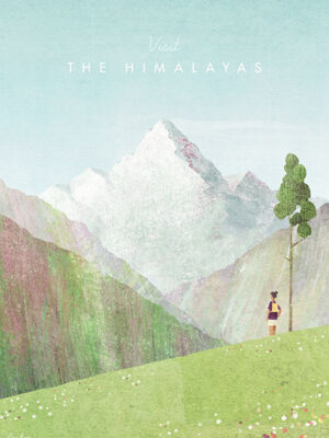The Himalayas Minimalist Travel Poster