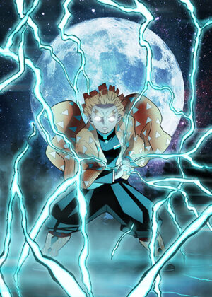 Thunderbolt Demon Slayer anime Poster