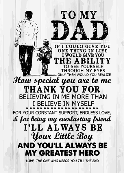 To my dad from son Poster