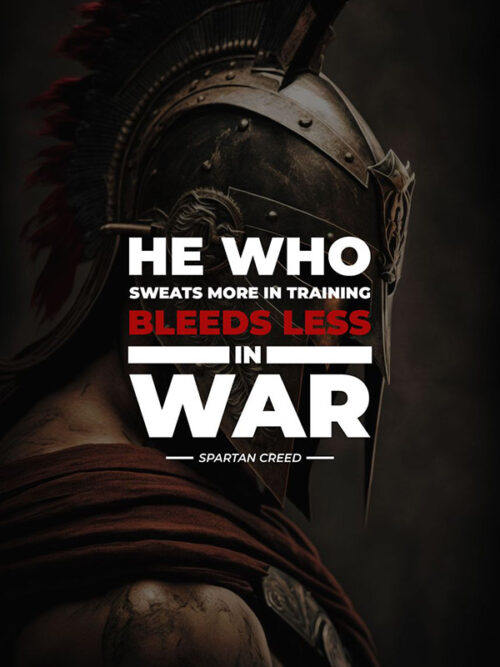 Train more Bleed Less motivational Quote Poster