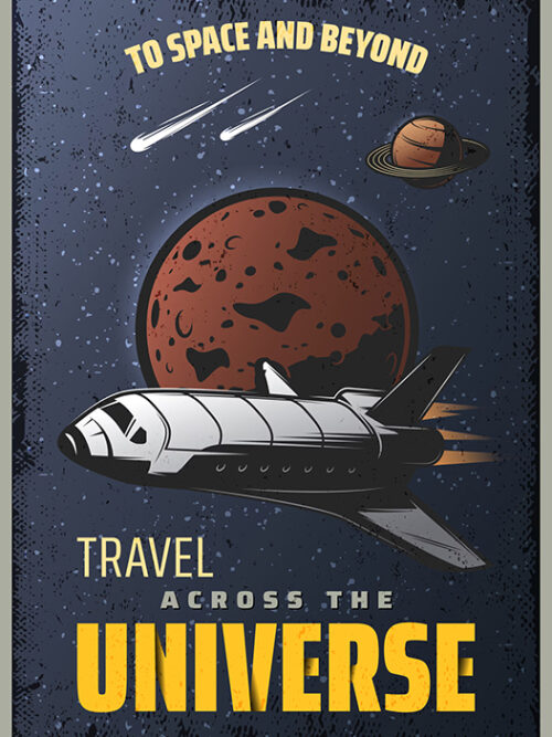 Travel Across the Universe Space Poster