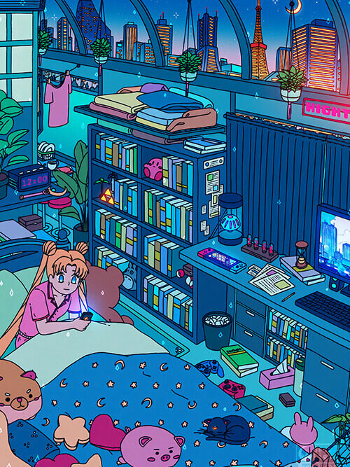 Usagi Room Pop Pastel Poster