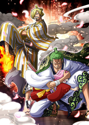 Vinsmoke Sanji Roronoa Zoro Duo Wano arc One Piece Poster
