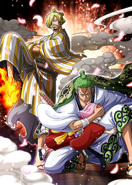 Vinsmoke Sanji Roronoa Zoro Duo Wano arc One Piece Poster