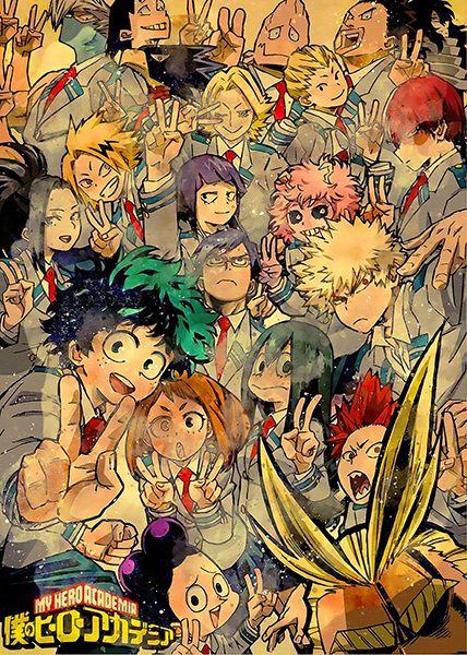 Vintage My Hero Academia Japanese anime Poster
