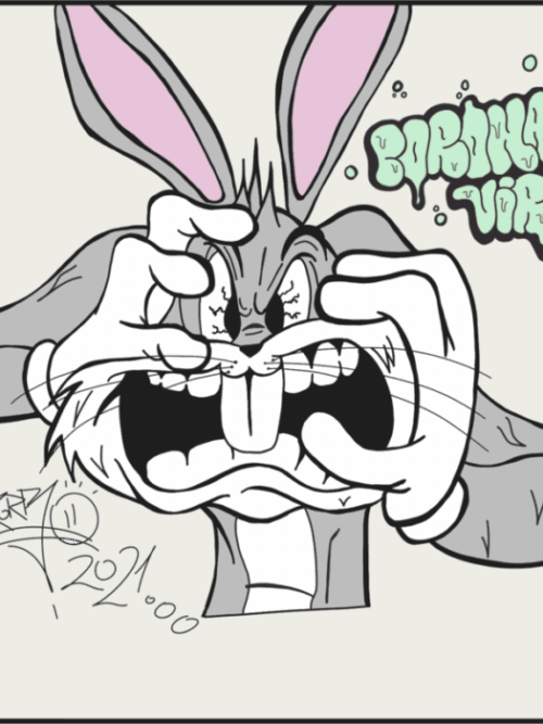 Virus Bugs Bunny Looney Tunes Poster
