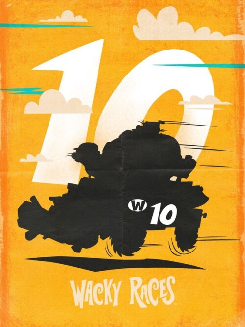 Wacky Races W10 The Flintstones Poster